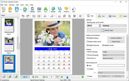 Photo Calendar Creator Schermafbeeldingen
