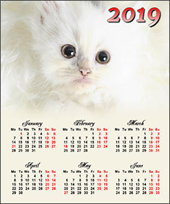 Printable desk calendar 3