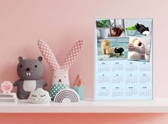 Jumble collage calendar with pets