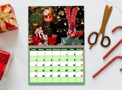 Monthly holiday collage calendar