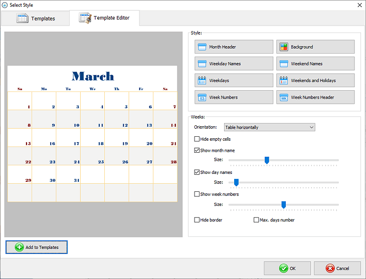 Customize your desk calendar