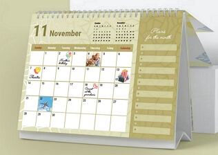 Work calendar for your desk