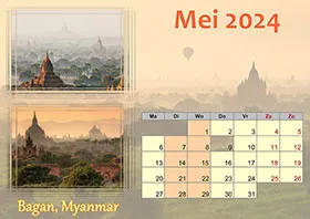 2024 horizontal yearly calendar example 3