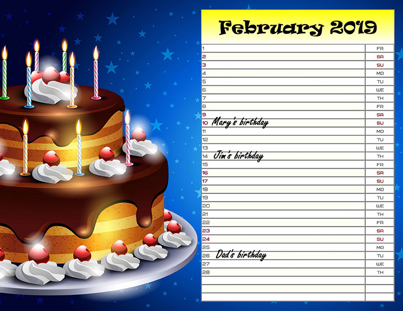 How to Make a Birthday Calendar with Pictures