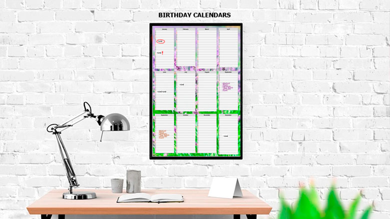 Birthday photo calendars