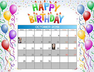 Birthday reminder calendar