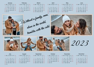 Create a calendar with photo collages