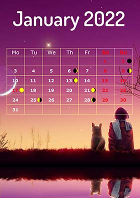2022 lunar calendar example 1