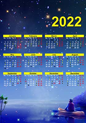 2022 lunar calendar example 2