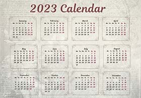 2023 pocket calendar example 4