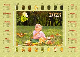 2023 horizontal yearly calendar example 4