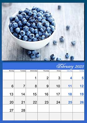 2023 vertical monthly calendar example 1