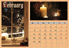2023 horizontal monthly calendar example 2