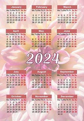 2024 pocket calendar example 2