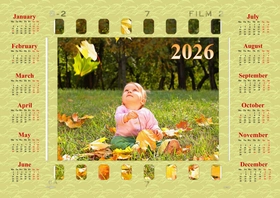 2026 horizontal yearly calendar example 4