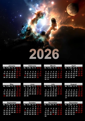 2026 wall calendar example