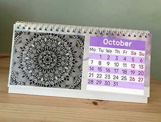 Coloring calendar for your work space