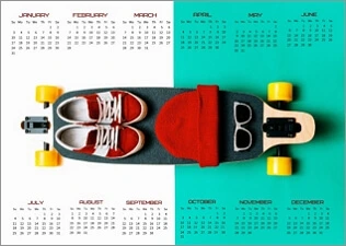 Monthly school calendar