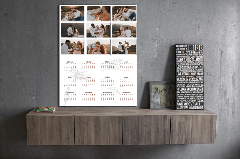 Home calendar design example