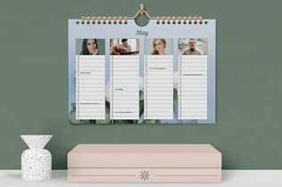 Photo calendar for a large family