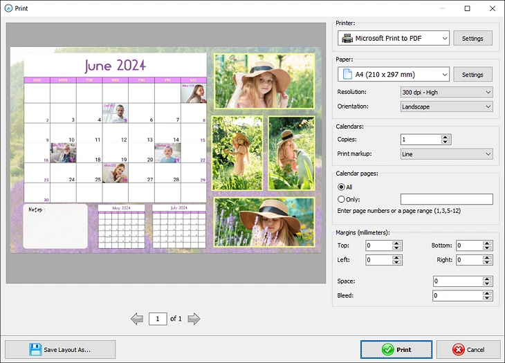 Print your 2024 photo calendar