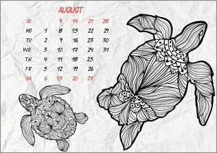  Month coloring calendar