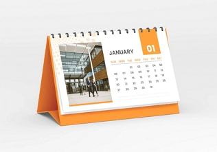A spiral bound calendar for your office