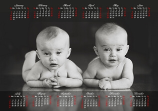 Gift baby calendar for 1 year