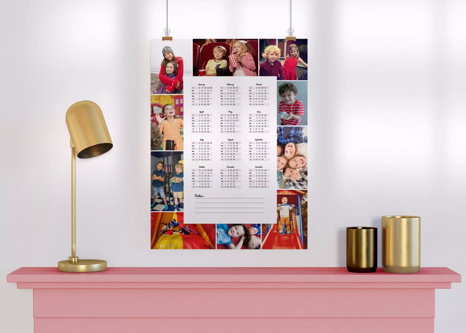 Collage calendar example