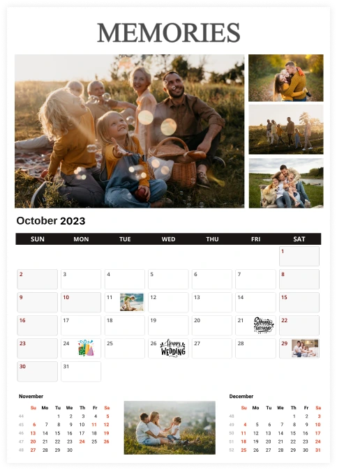 Photo Calendar Creator - logiciel convivial avec +250 modèles