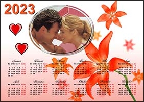 2023 horizontal yearly calendar example