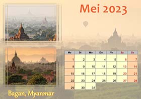 2023 horizontal yearly calendar example 3