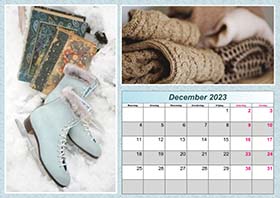2023 horizontal yearly calendar example 4