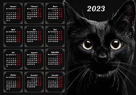 2023 horizontal yearly calendar example 7