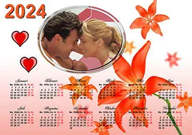 2024 horizontal yearly calendar example