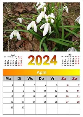 2024 wall calendar example