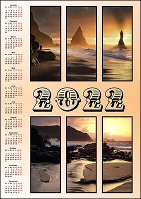 2022 vertical yearly calendar example 2