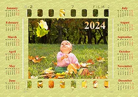 2024 horizontal yearly calendar example 4